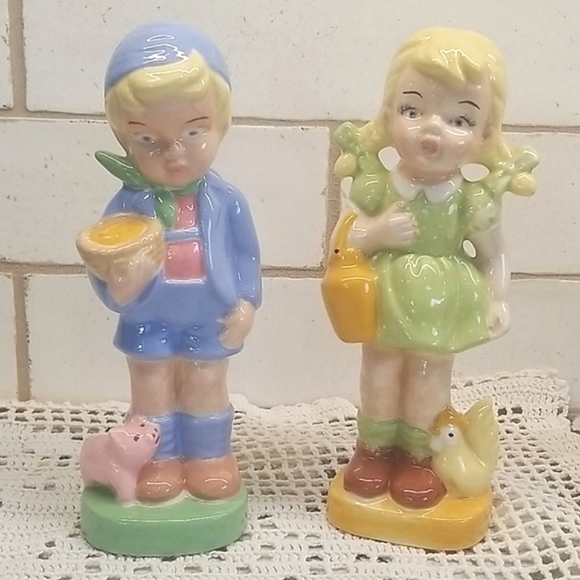 Vtg Dutch Chldren Figurines Set - Picture 1 of 10